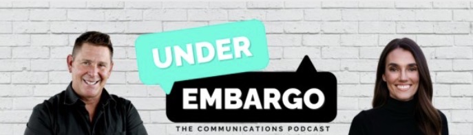 Parry Headrick and Becca Chambers, hosts of the Under Embargo podcast